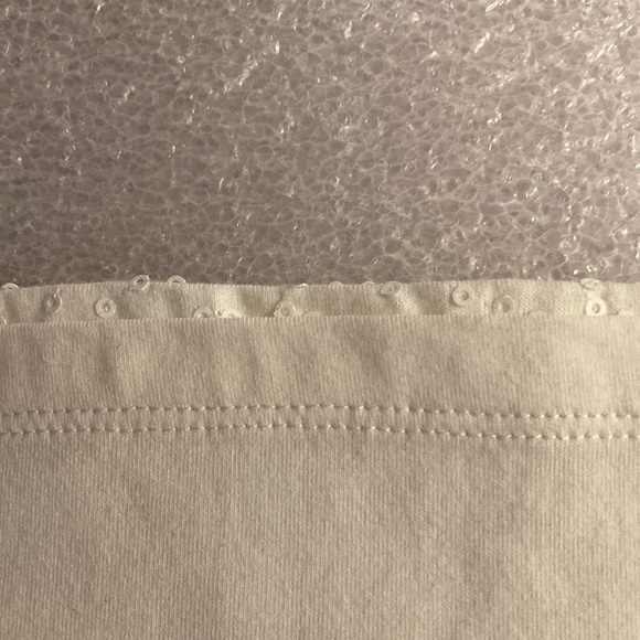 Ann Taylor White Sequin Design Stretch Camisole & Adjustable Straps - Size XL - Picture 5 of 14